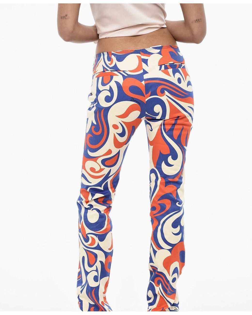 DSquared² Red Patterned Regular-Waist Pants