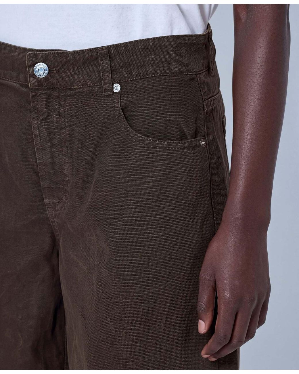 Moncler Brown Logo Patch Cargo Jeans