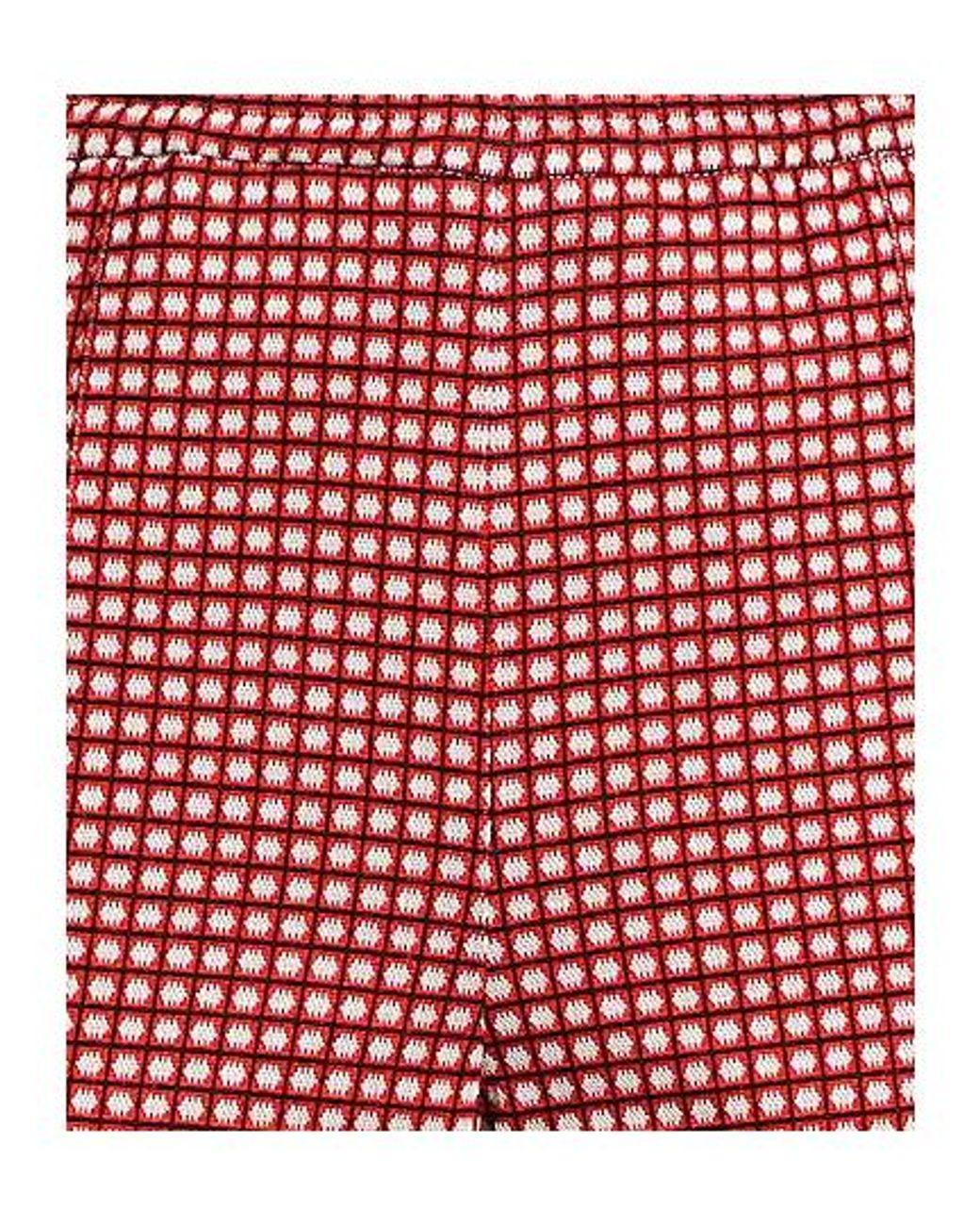 Marni Red High Waist Plaid Flare Pants