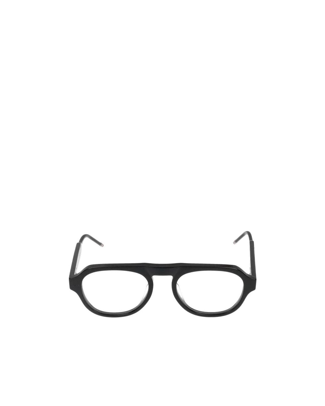 Thom Browne White Eyewear Aviator Frame Glasses
