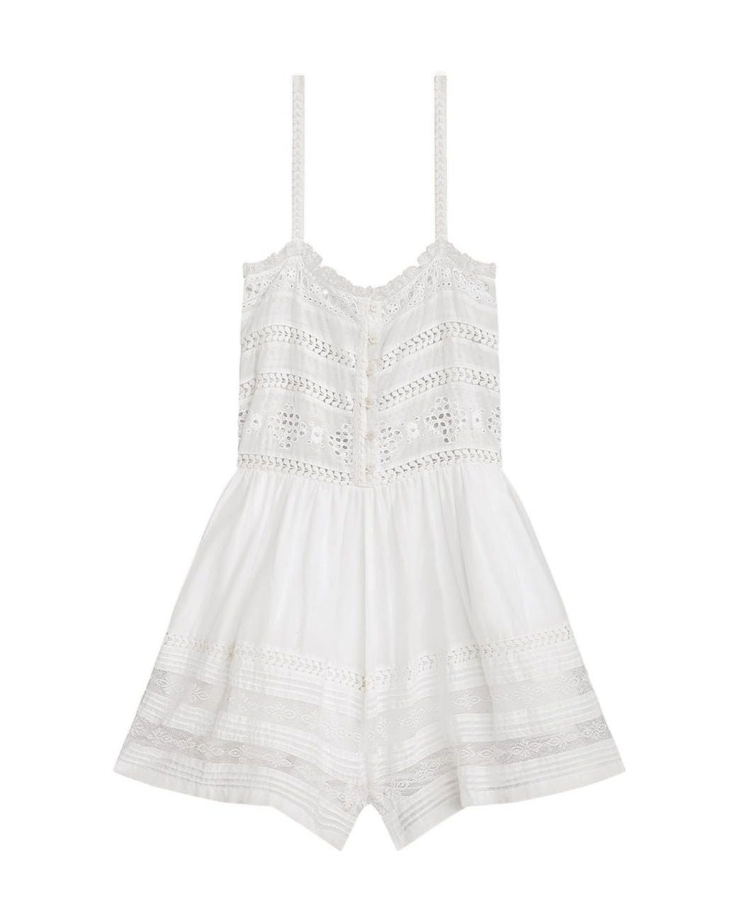 Isabel Marant White Dylan Playsuit