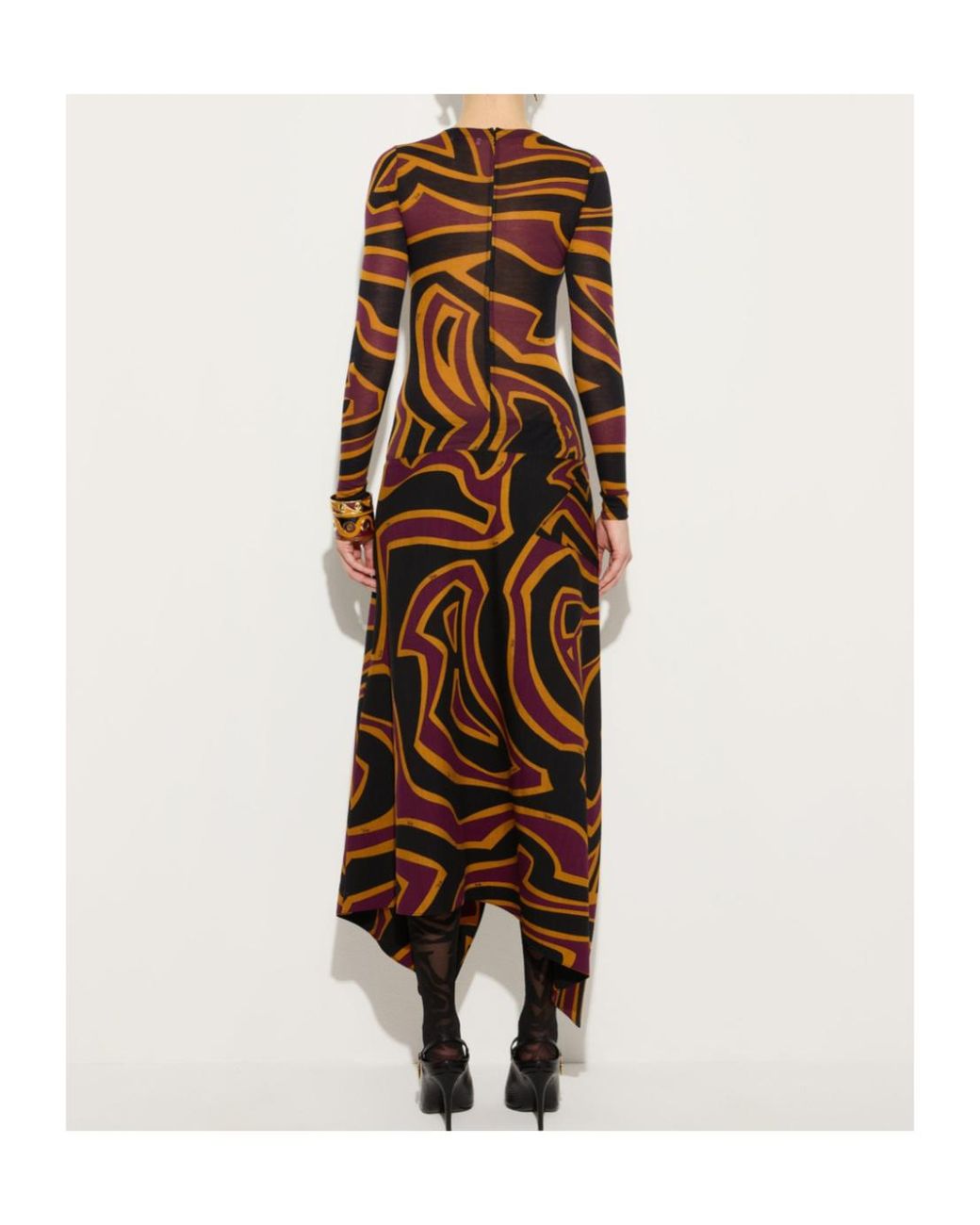 Emilio Pucci Brown Labirinto Print Jersey Dress