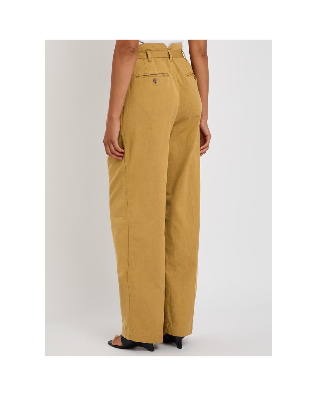 Polo Ralph Lauren Yellow High-Waist Straight-Leg Pants