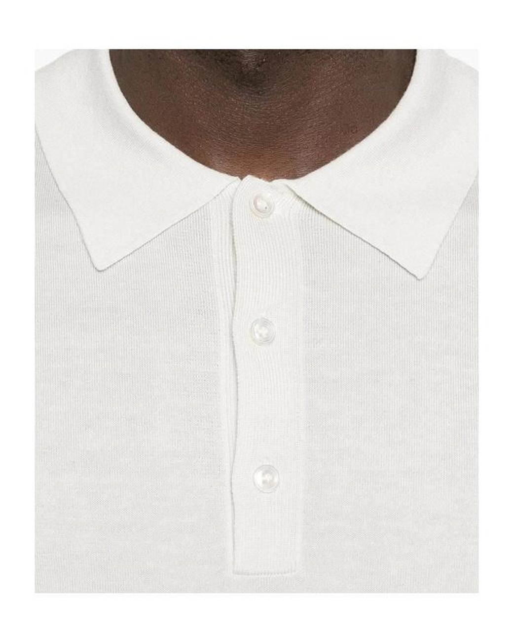 Studio Nicholson White Short-Sleeved Polo Shirt for men