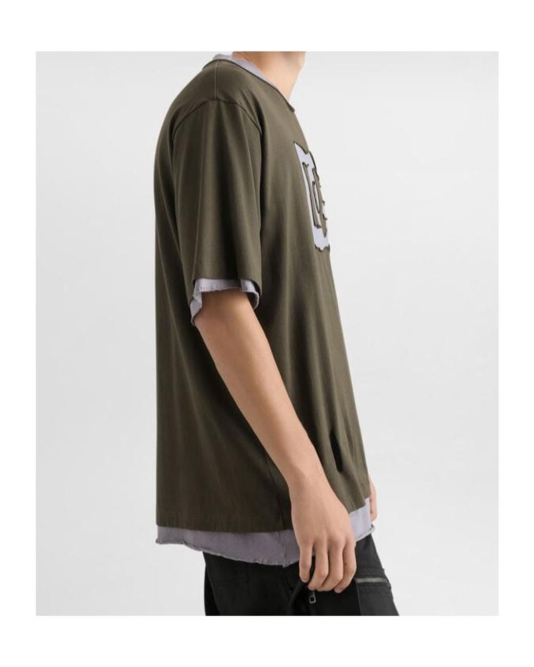 Dolce & Gabbana Green Double Layered T-Shirt for men