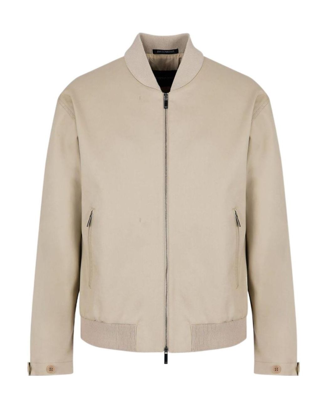 Emporio Armani Natural Solid Color Casual Jacket for men