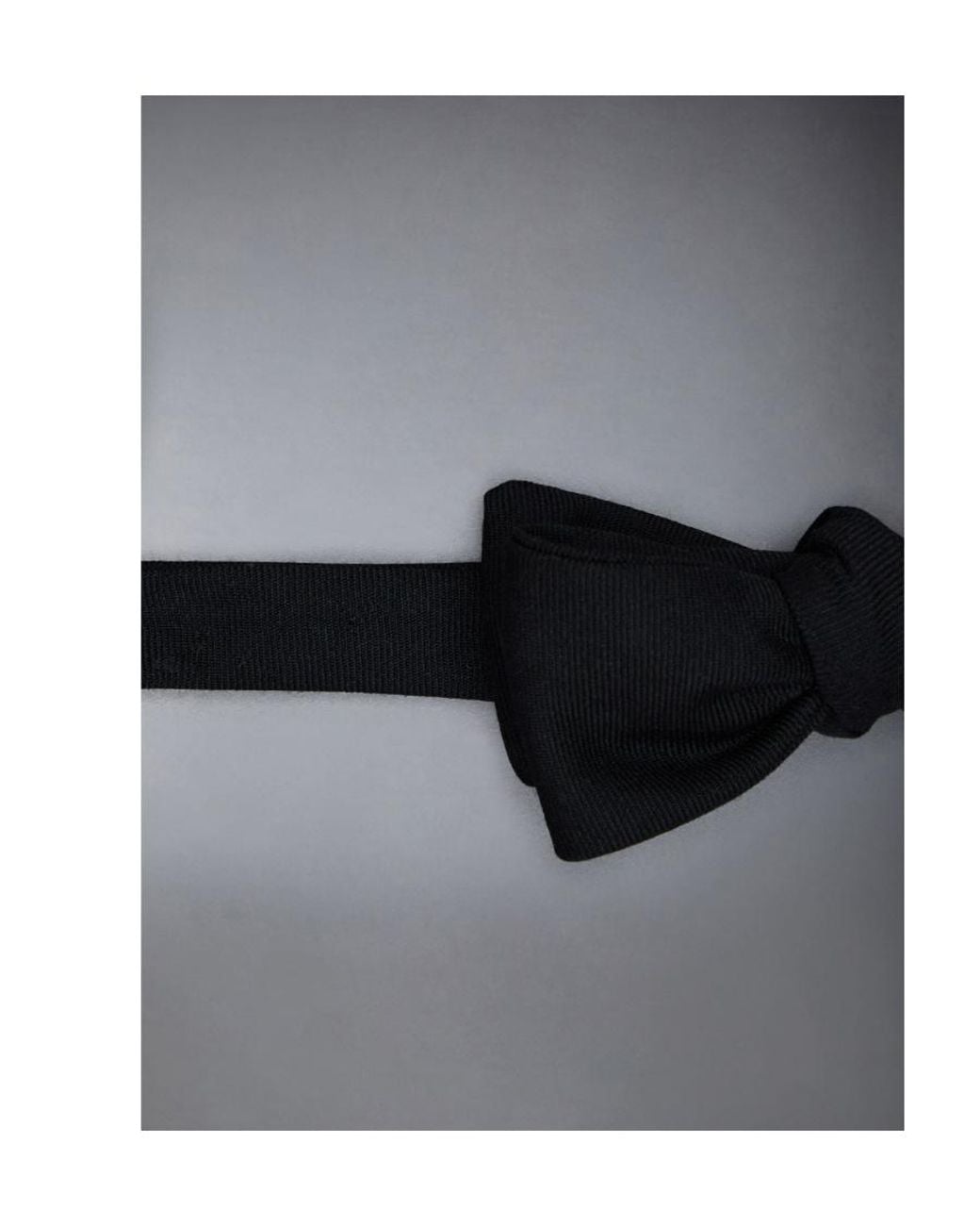 Thom Browne White Silk Faille Bow Tie for men