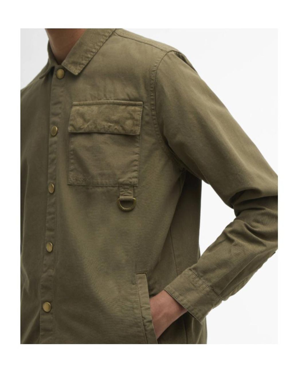 Barbour Green Declan Patch Overshirt for men