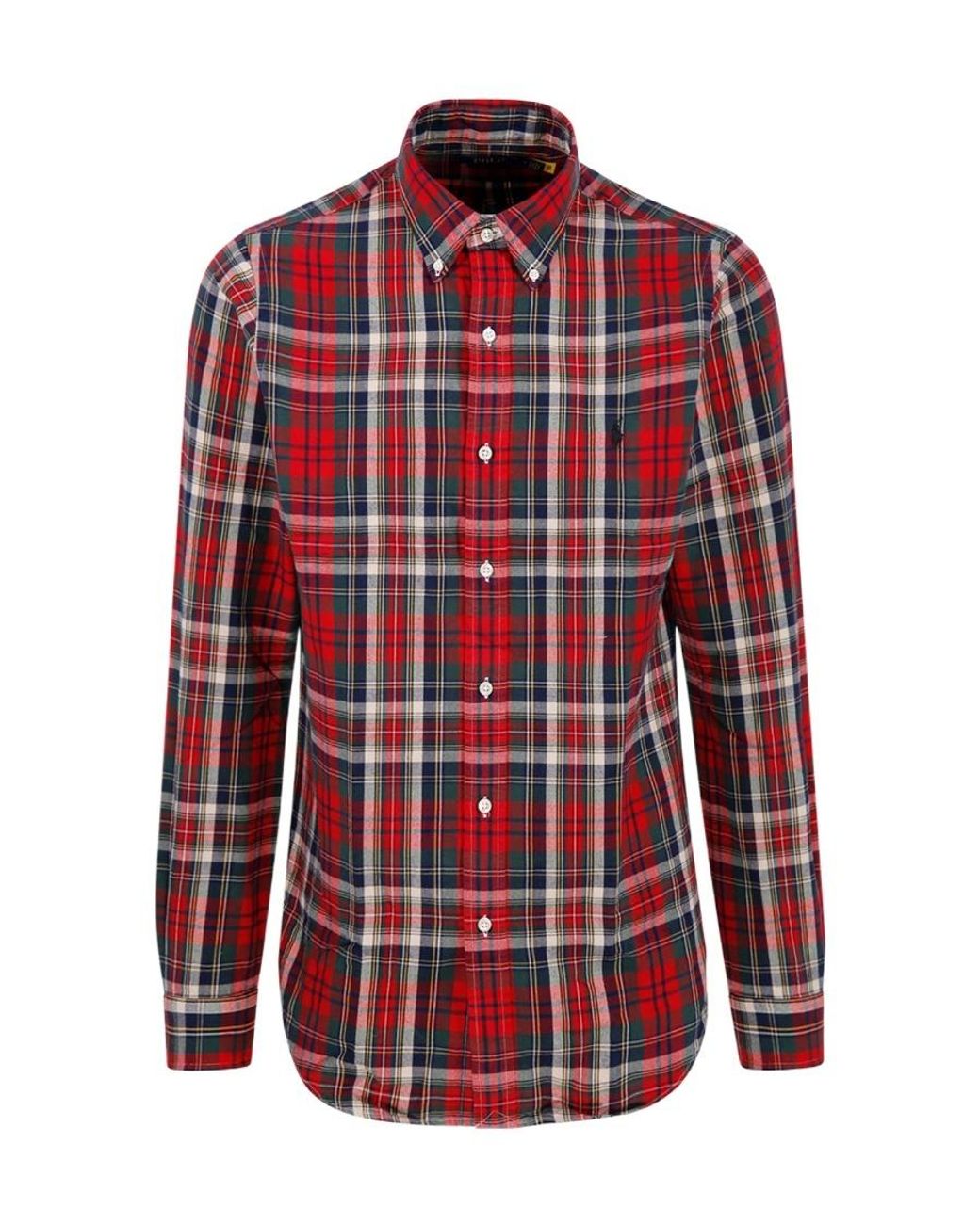 Polo Ralph Lauren Red Check-Print Buttoned Shirt for men