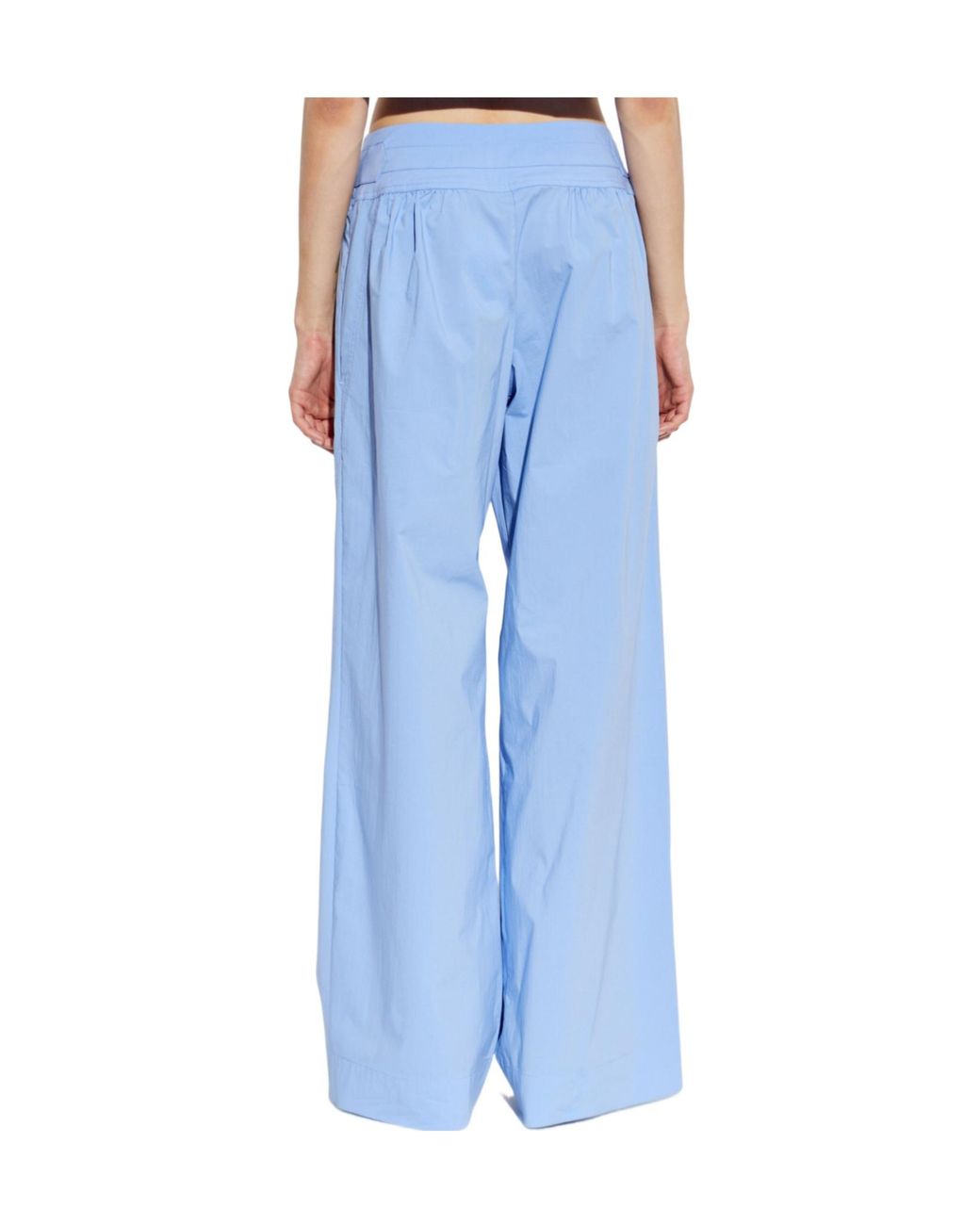 IRO Blue Wide-Waisted Casual Pants