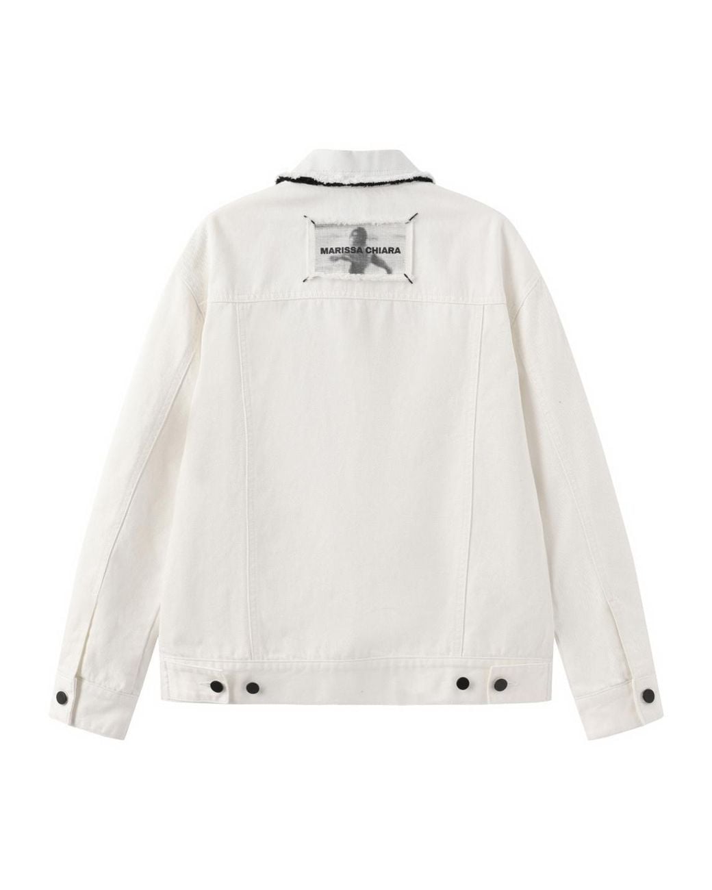 Marissa Chiara White Long-Sleeved Casual Jacket for men