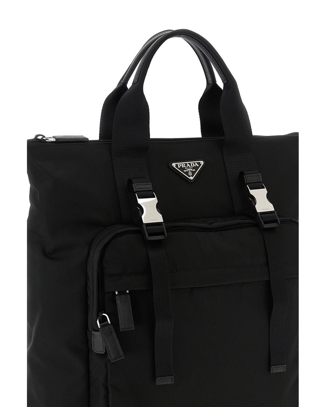 Prada Black Logo Tote Bag for men