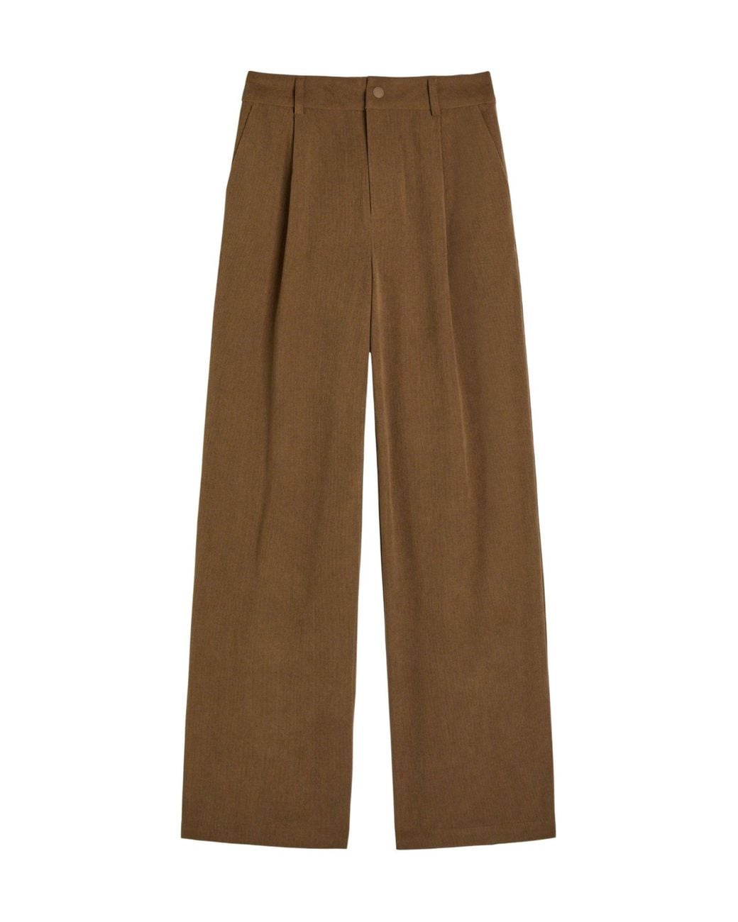 Varley Brown Corduroy Wide-Leg Trousers