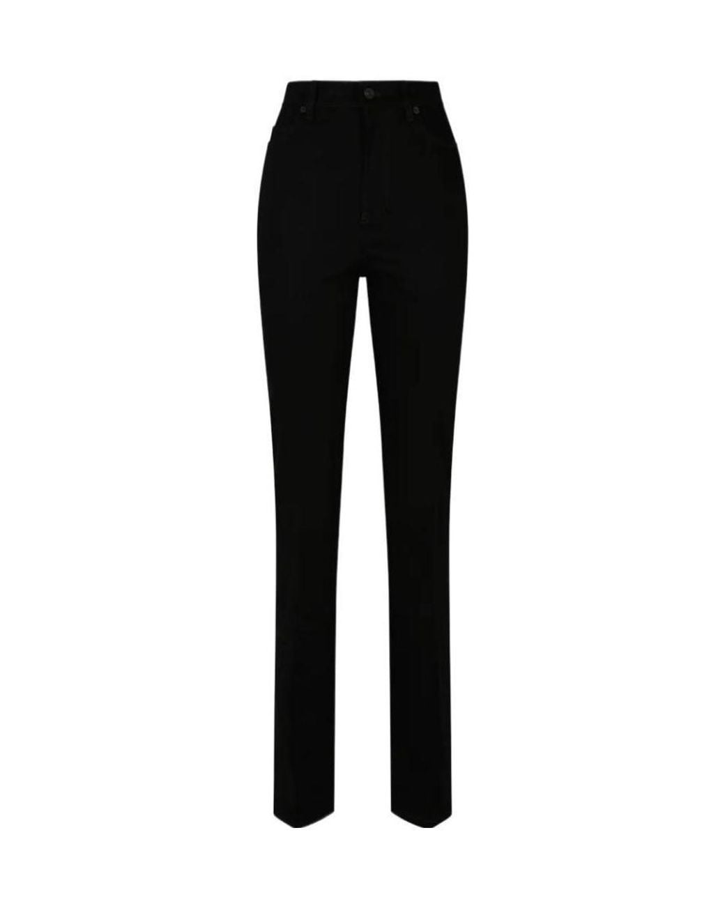 Balenciaga Black High-Rise Straight Jeans