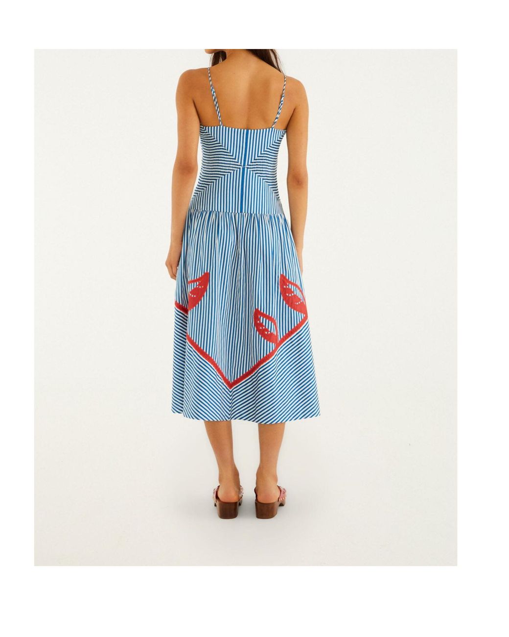 Farm Rio Blue Striped Dress