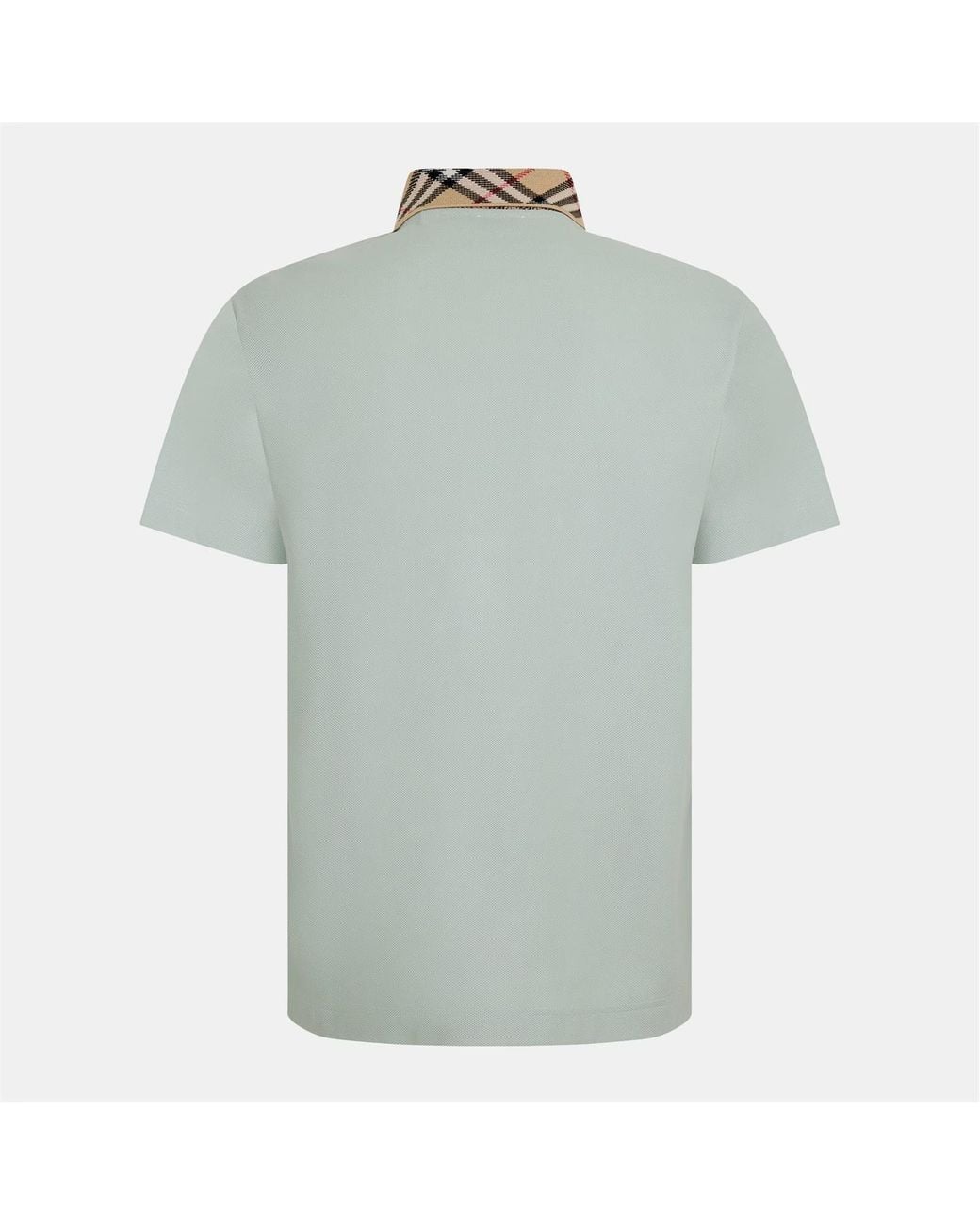 Burberry Green Check Cotton Cody Polo Shirt for men