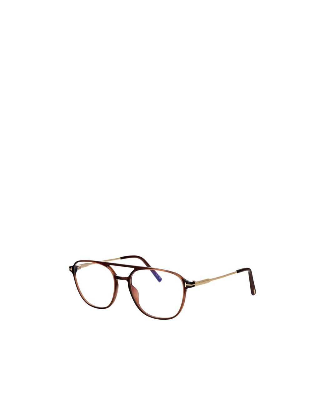 Tom Ford White Eyewear Pilot Frame Glasses for men