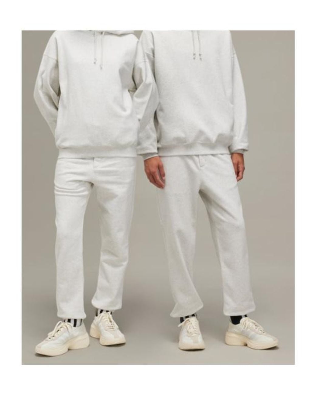 Y-3 Gray Brushed Terry Track Pants for men