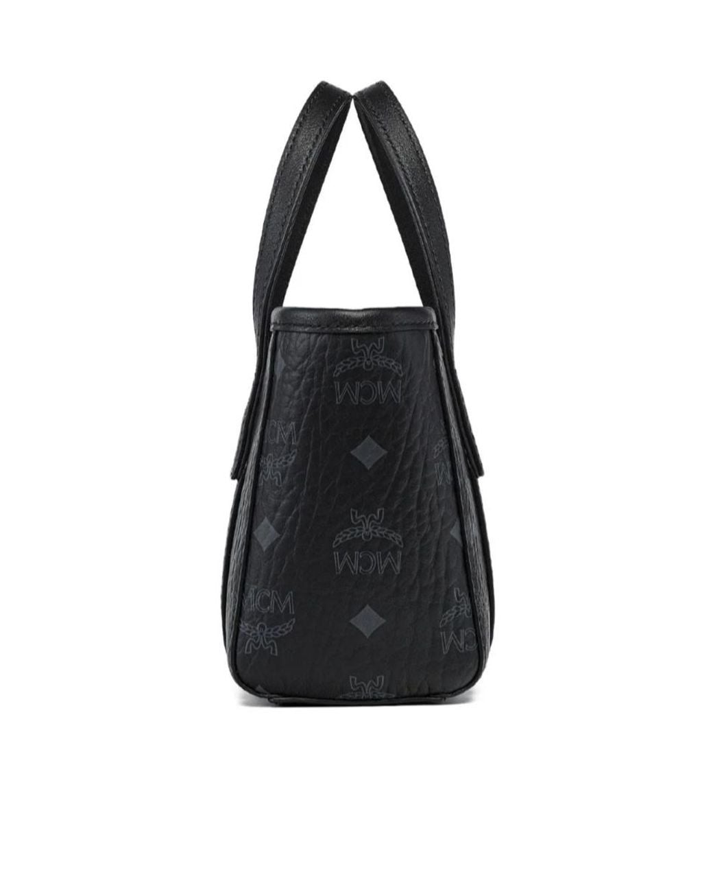 MCM Black Mini Toni Top-Zip Tote Bag
