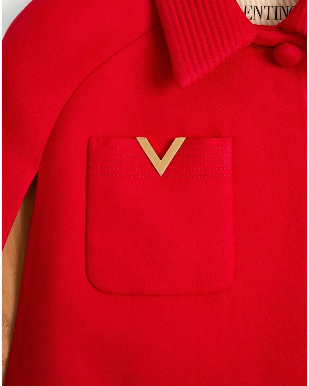 Valentino Red Drill Double Cape