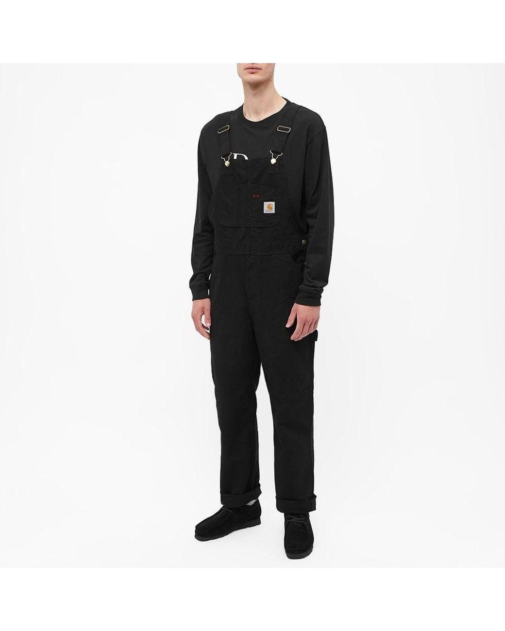 Carhartt Black Logo-Patch Overalls for men