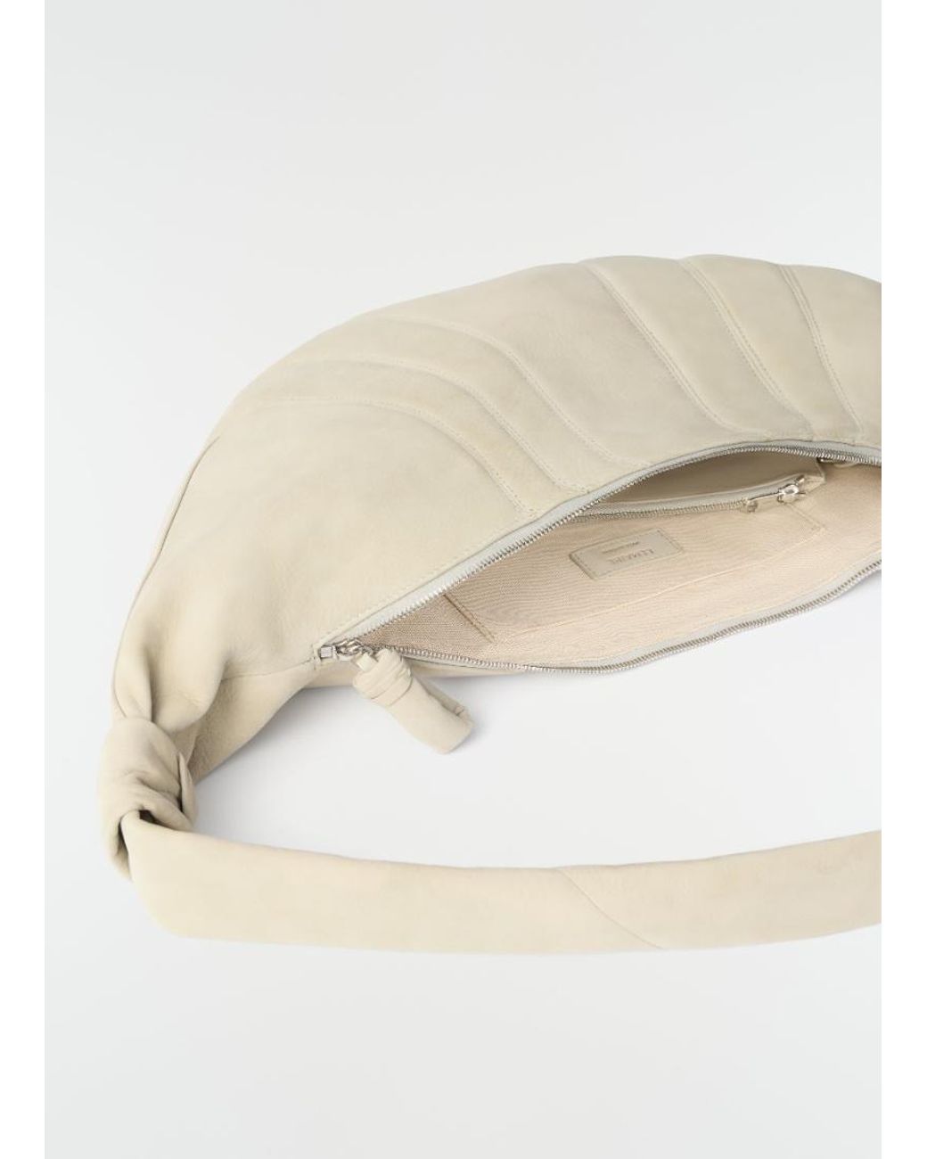 Lemaire Natural Large Croissant Panelled Leather Shoulder Bag for men