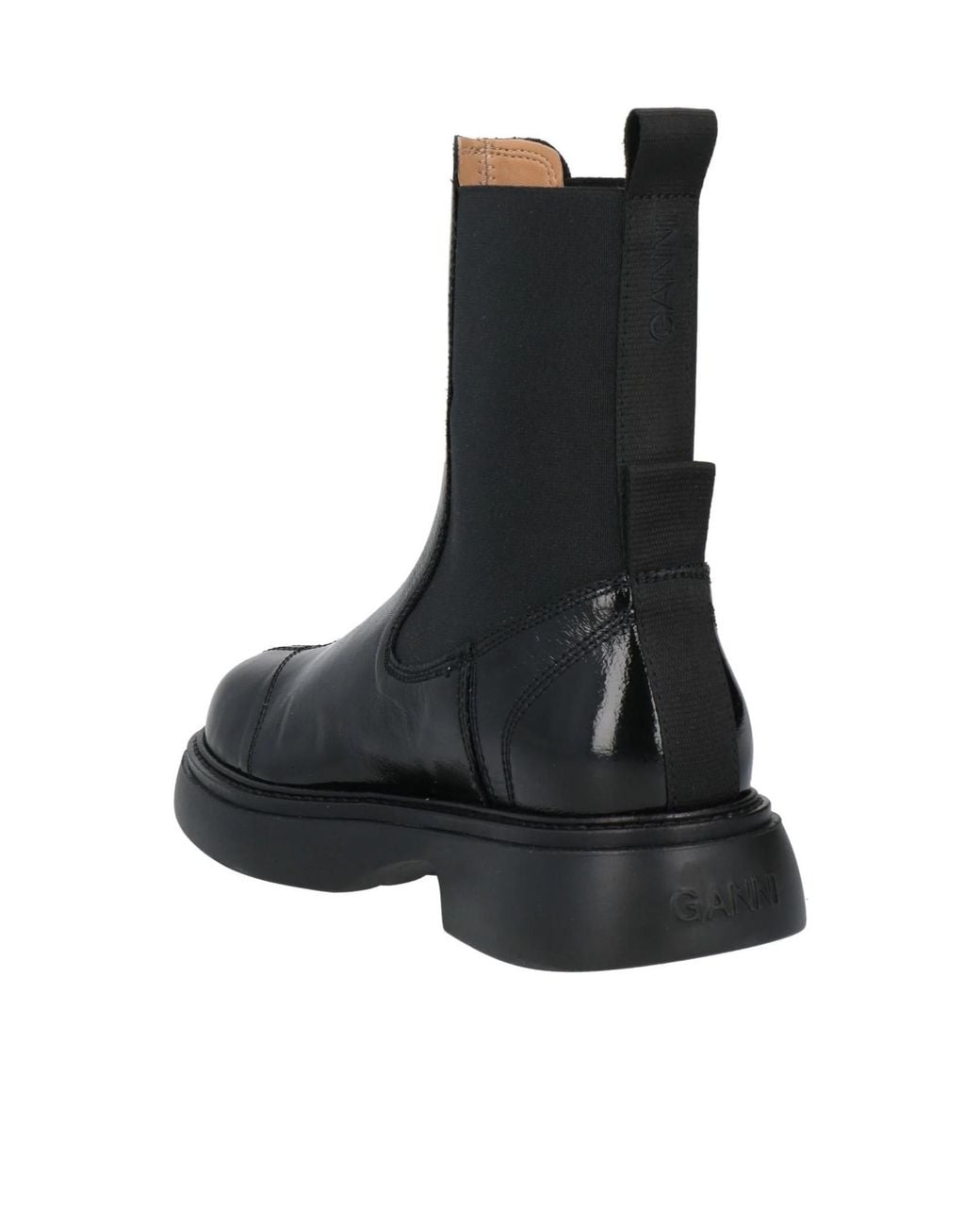 Ganni White Simple Chunky Heel Ankle Boots