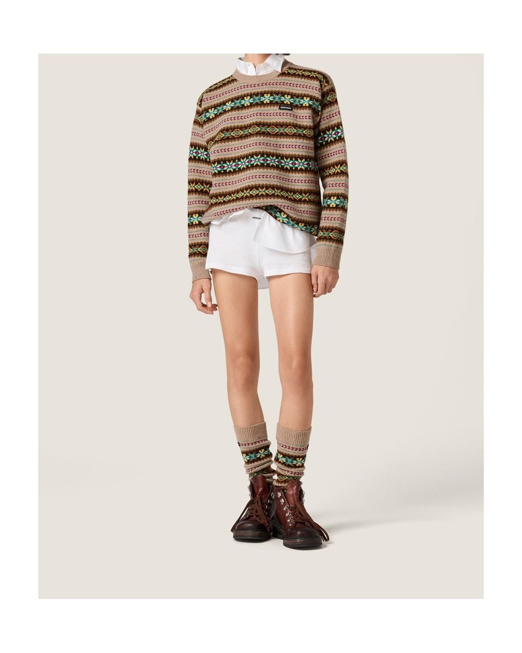 Miu Miu Green Wool Pullover