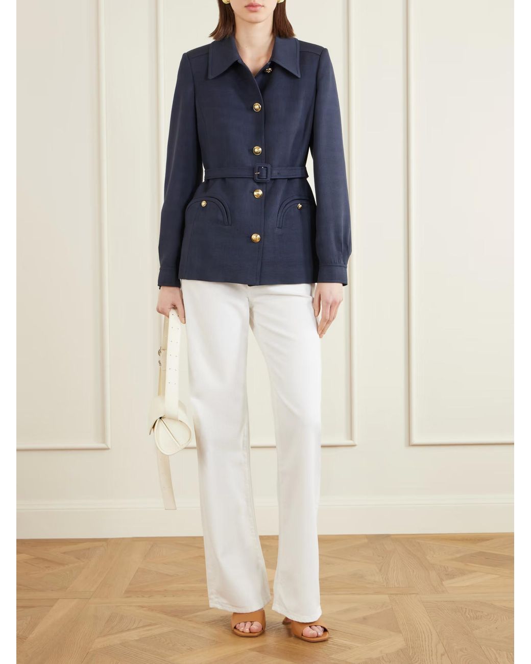 Blazé Milano Blue Genesis Paint Waist-Cinching Jacket