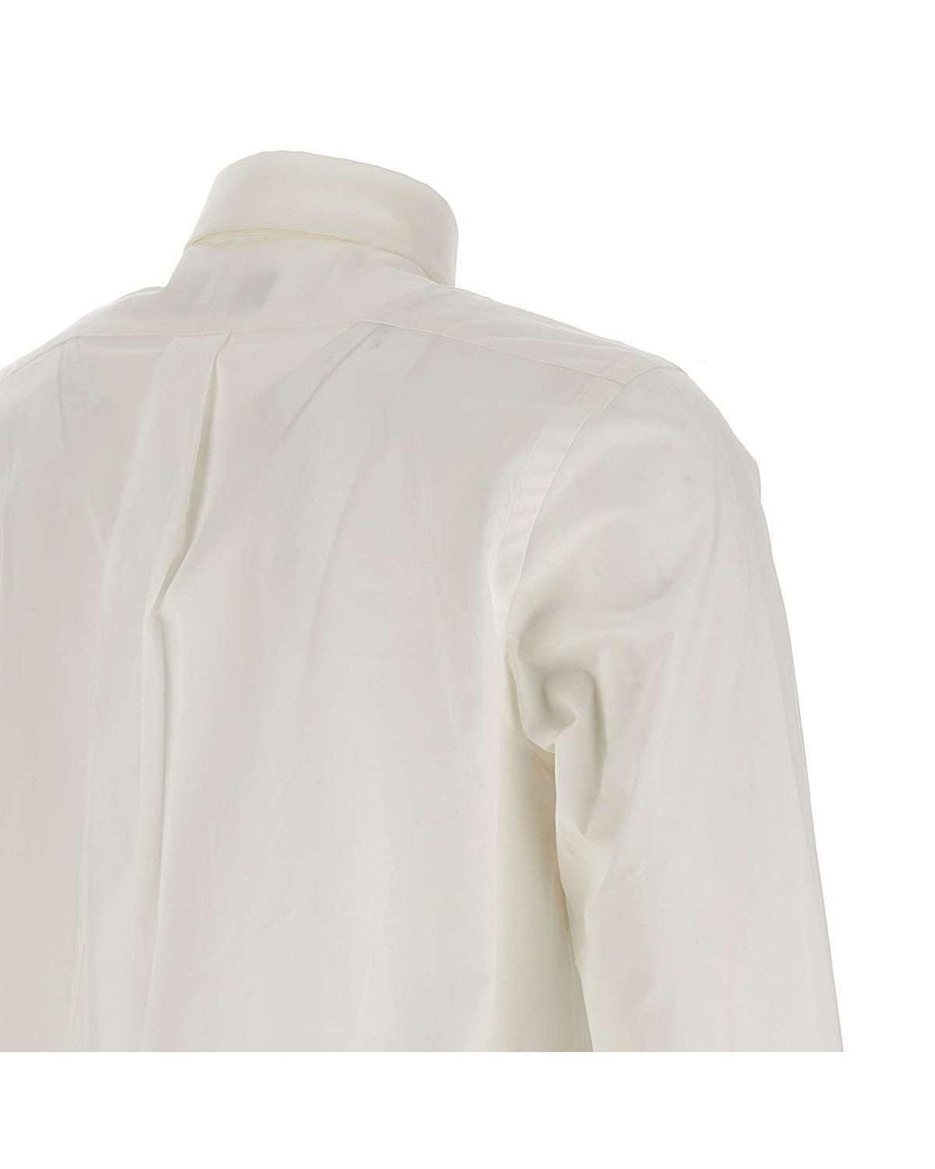 Polo Ralph Lauren White Pony Embroidered Poplin Shirt for men