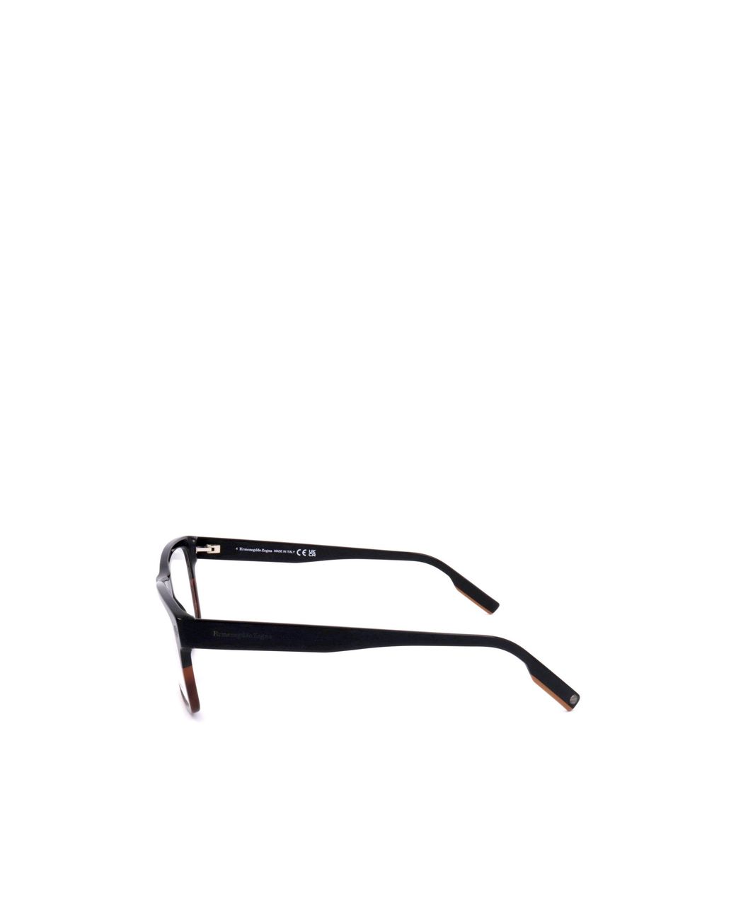 Zegna White Rectangle Frame Glasses for men