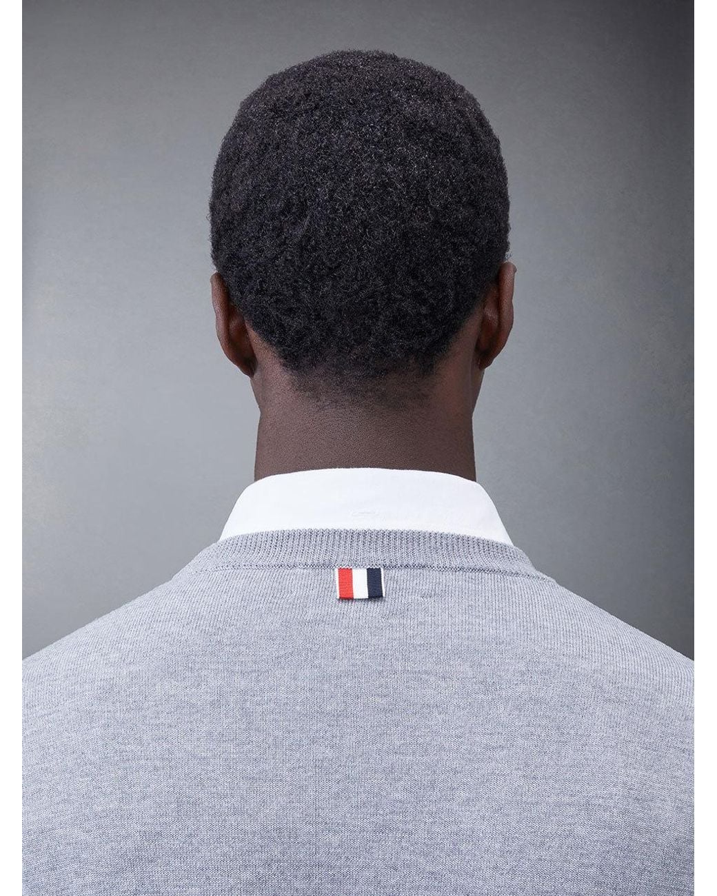 Thom Browne Gray 4-Bar Stripe Crewneck Jumper for men