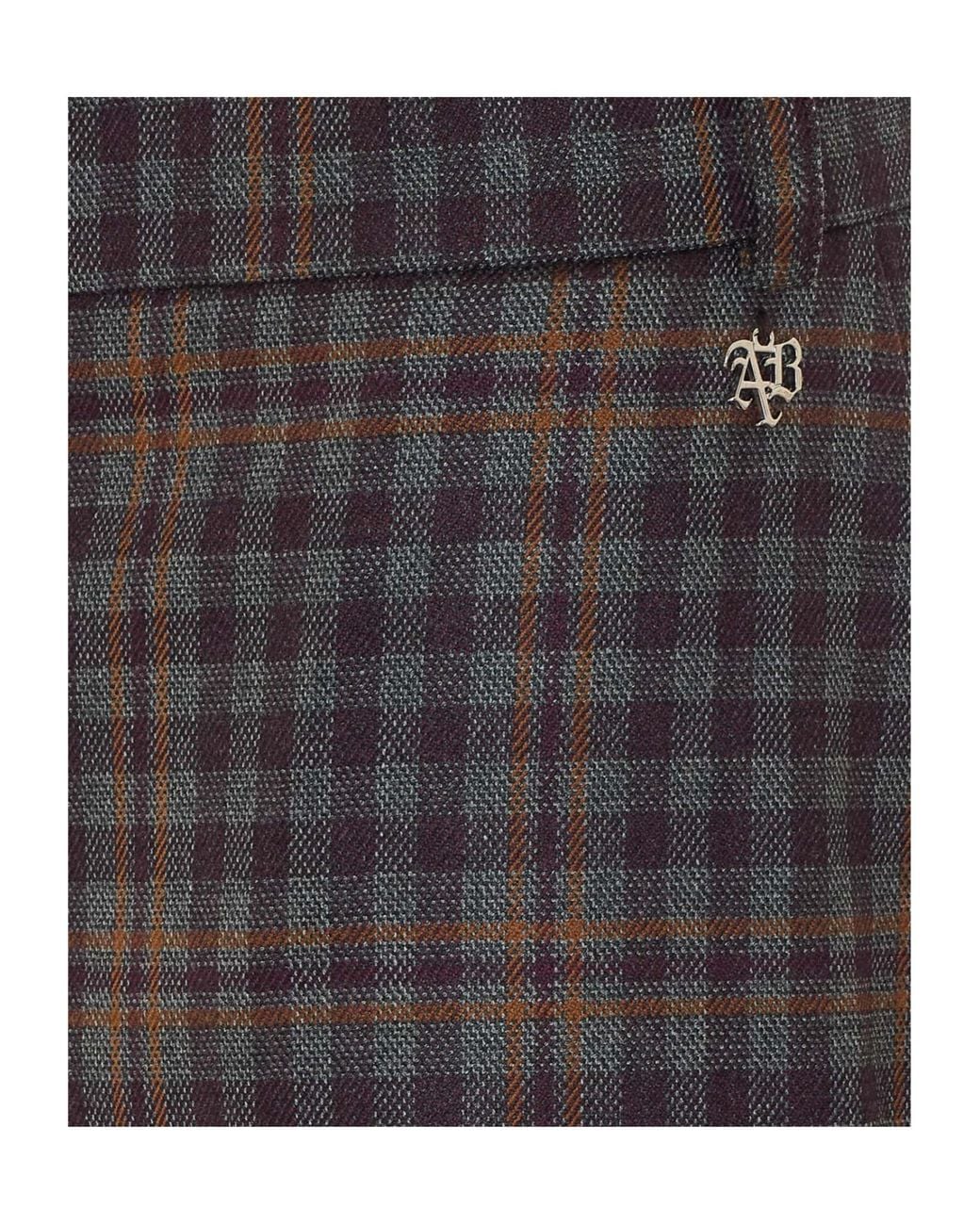Aniye By Gray Checked Straight-Leg Pants