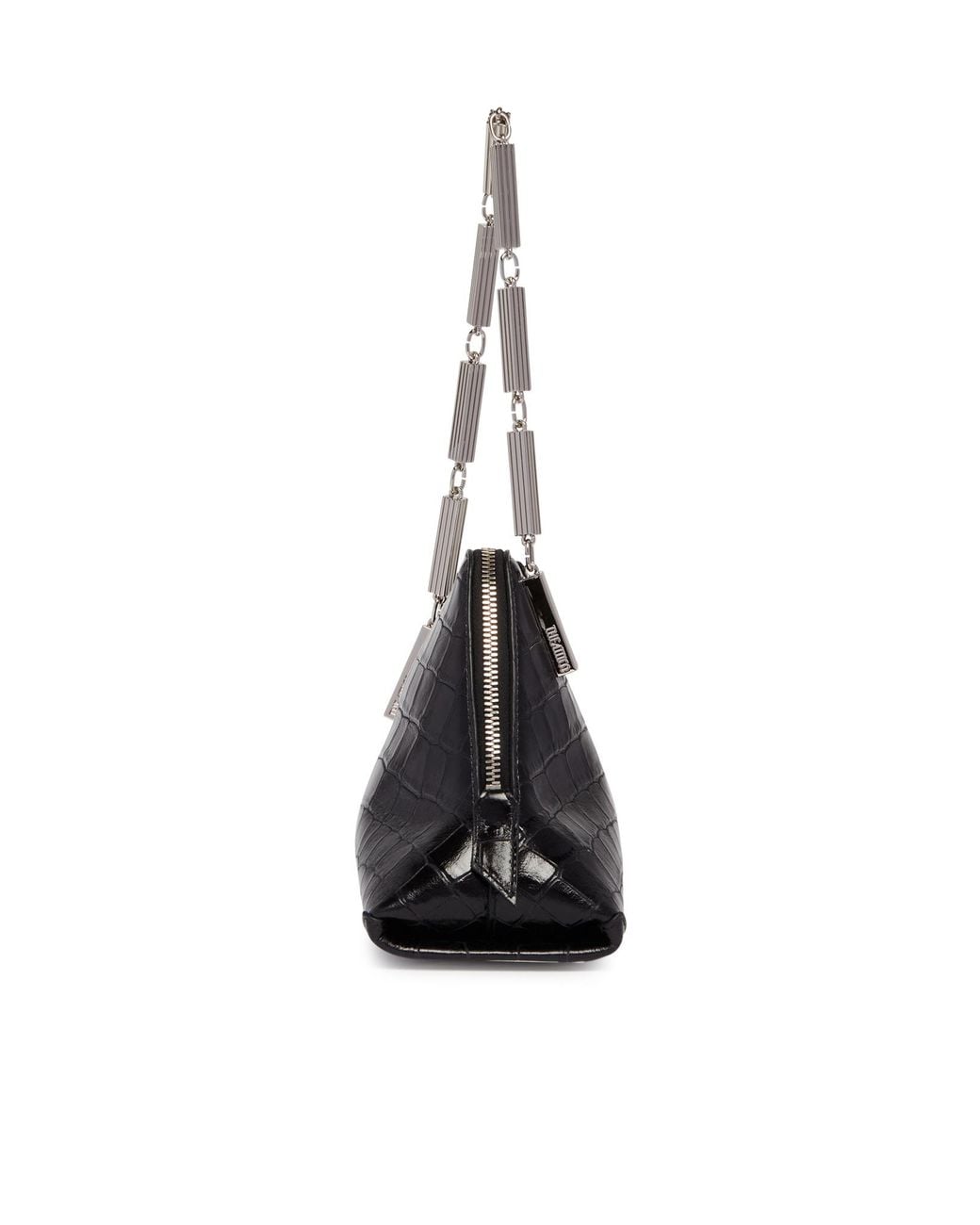The Attico Black The La Scala Textured Clutch Bag