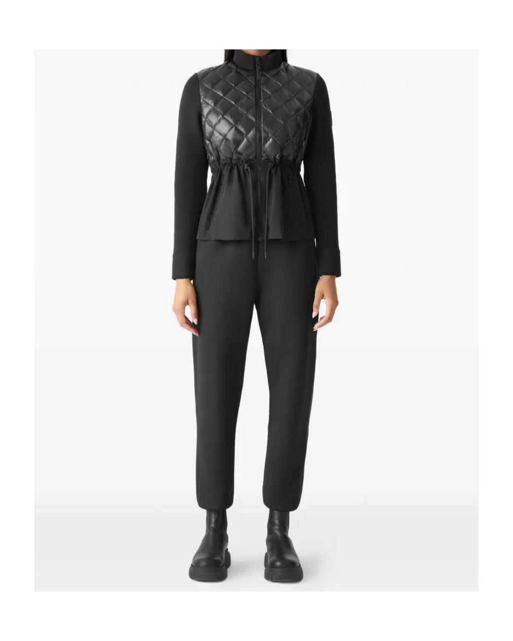 Mackage Black Adita Quilted Drawstring Hybrid Jacket