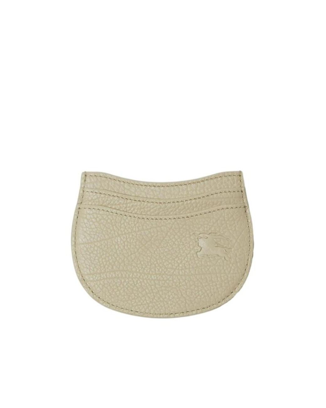 Burberry White Rocking Horse Logo Embossed Cardholder
