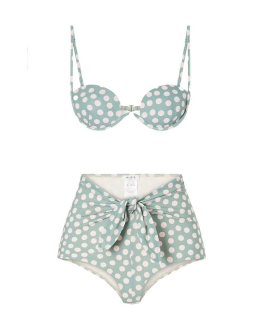 Alaïa Blue Polka Dot Bikini Set