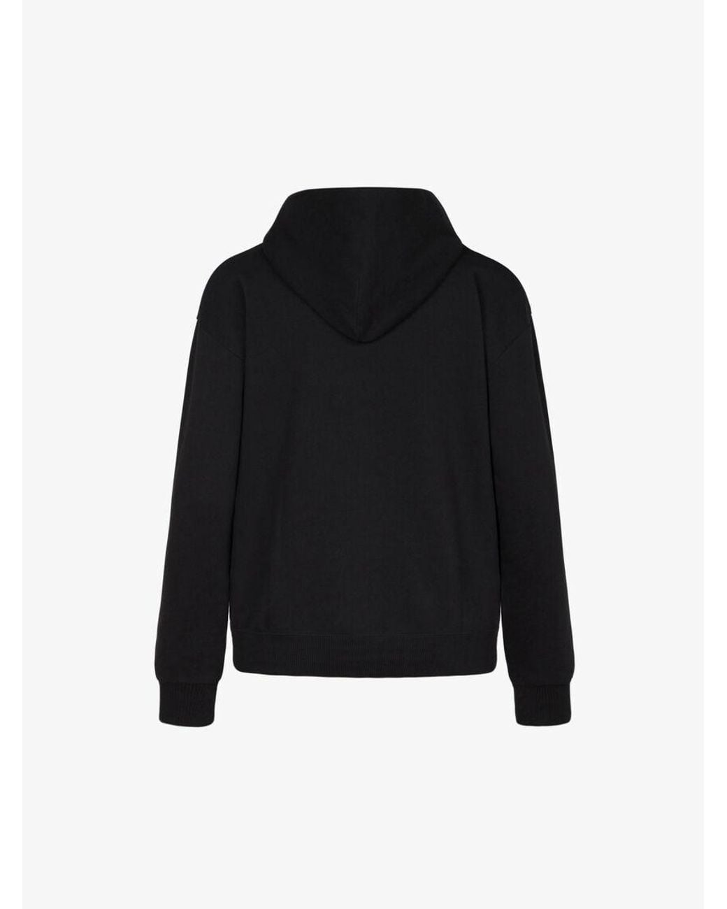 Givenchy Black Embroidered Logo Hooded Sweatshirt