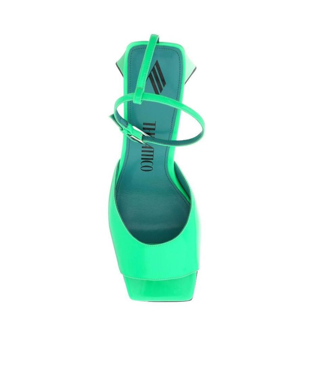 The Attico Green The Piper Square Toe Sandals