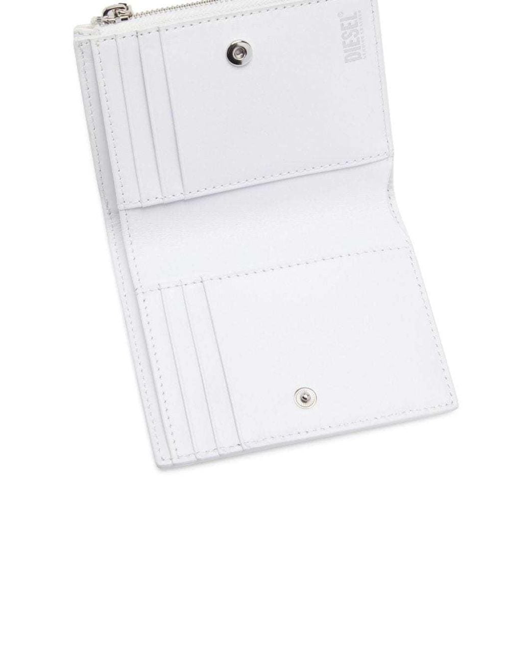 DIESEL White 1Dr Zip Li Bi-Fold Wallet