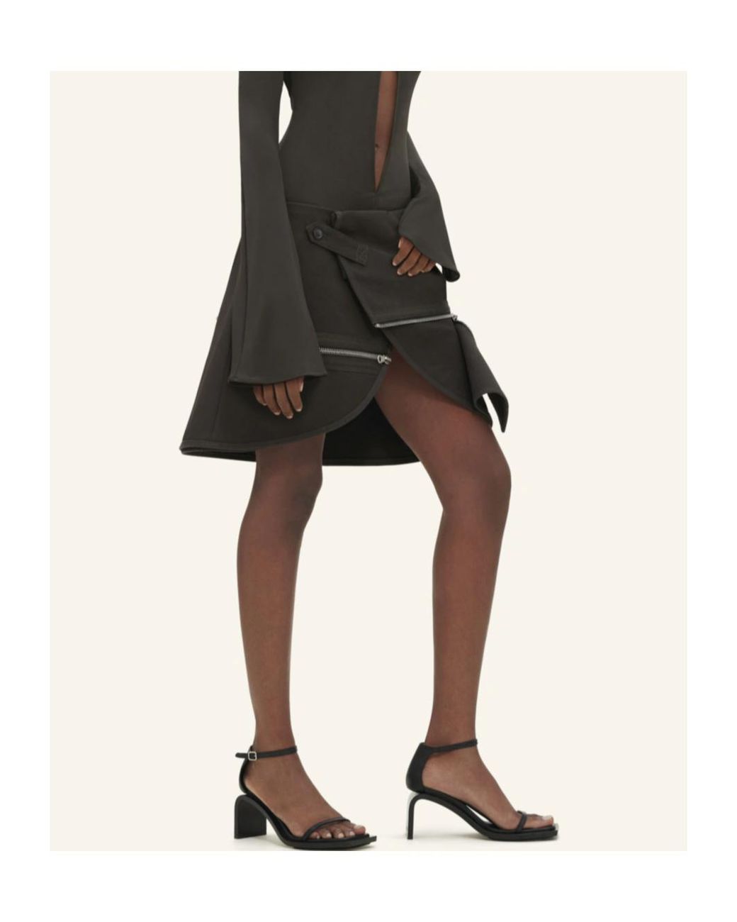 Courreges Black Courrèges Modular Mini Skirt