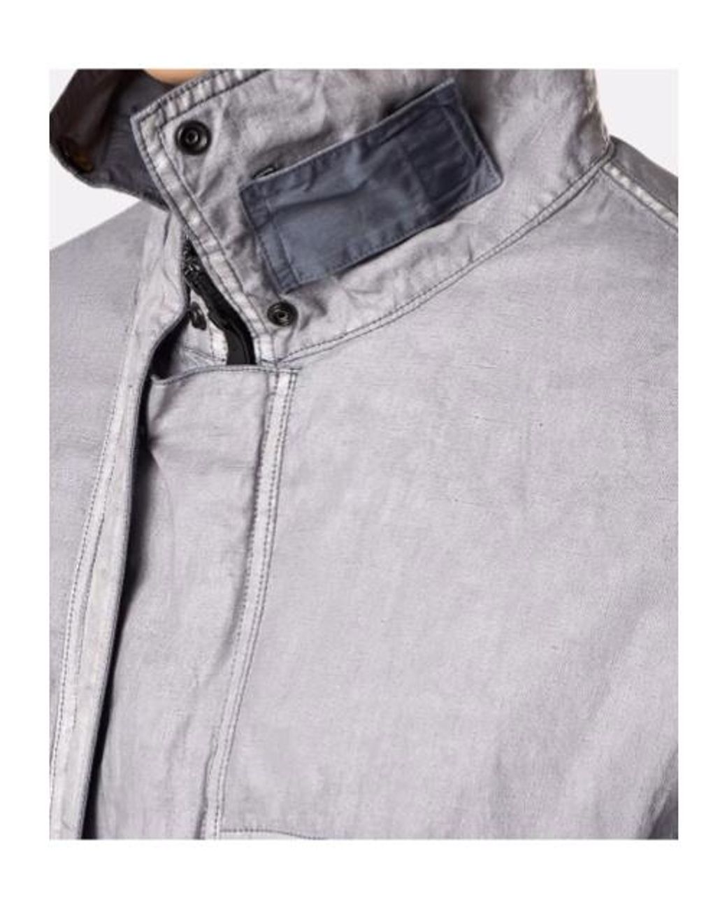 Stone Island Gray Raw Plated-Ovd Jacket for men