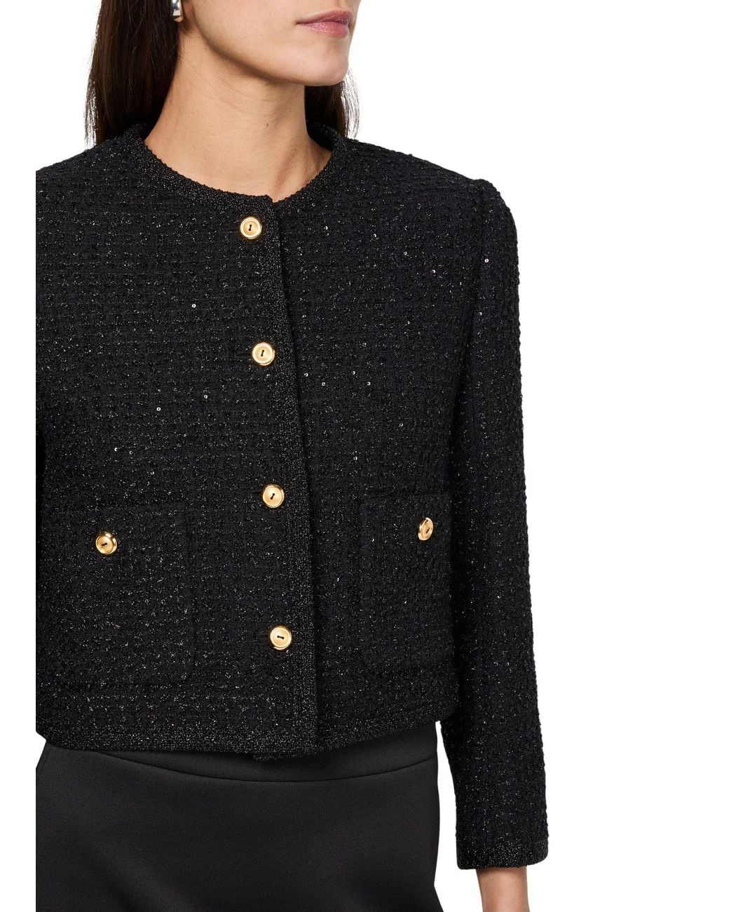 Miu Miu Black Tweed Jacket