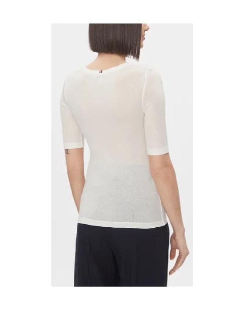 Tommy Hilfiger White T-Shirt With Round Neck And Short Sleeves