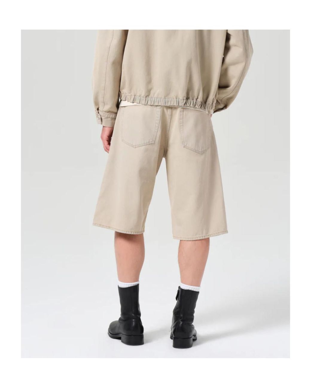 Agolde Natural Bermuda Denim Shorts for men