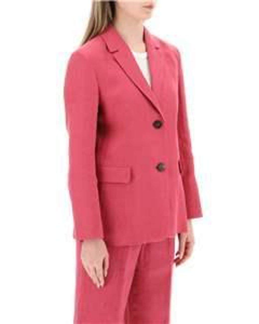 Max Mara Pink 'S Single-Breasted Long-Sleeved Blazer