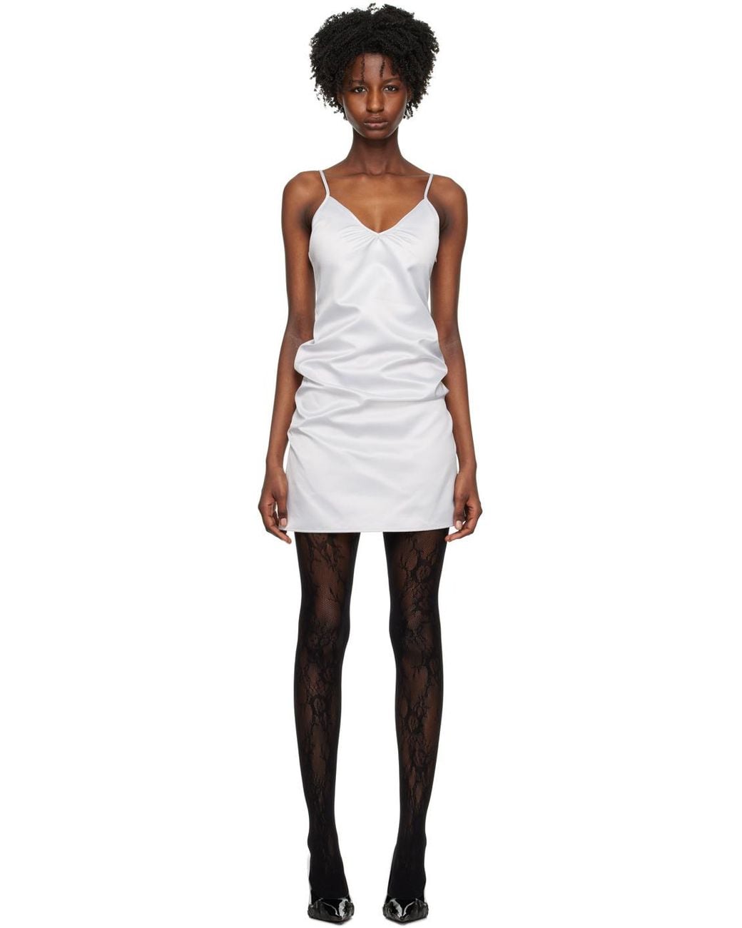 we11done White Logo Halter Skirt