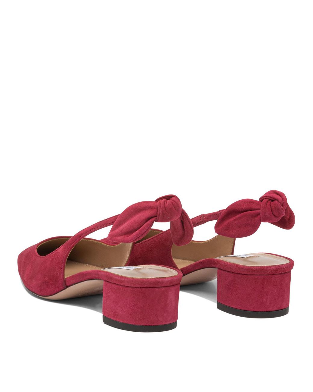 Aquazzura Red Bow-Tie Slingback Pumps