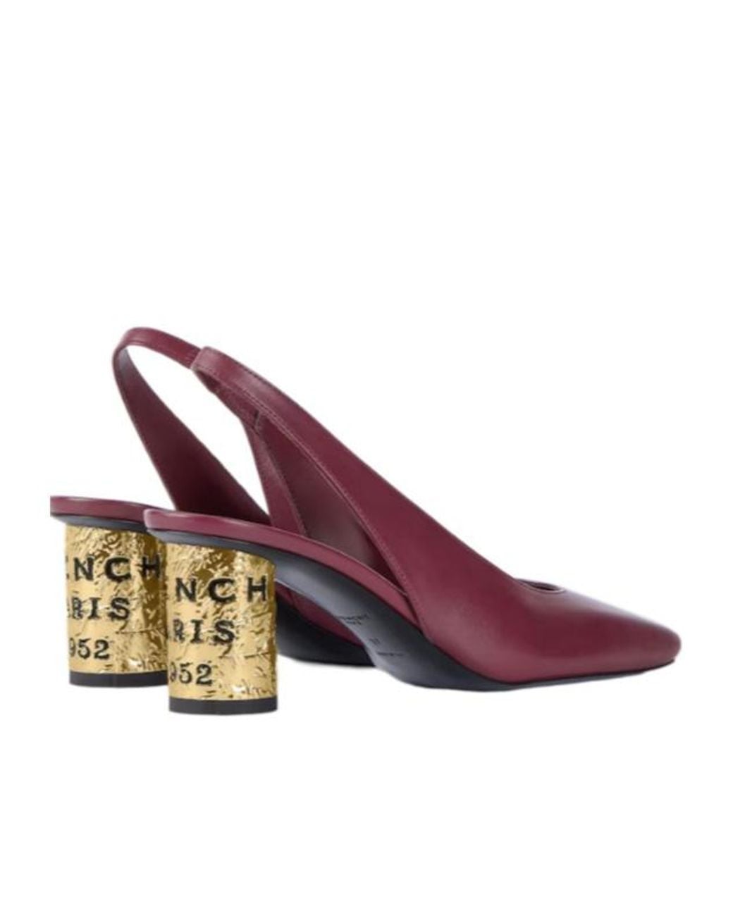 Givenchy Purple Tape Square-Toe Slingback Pumps