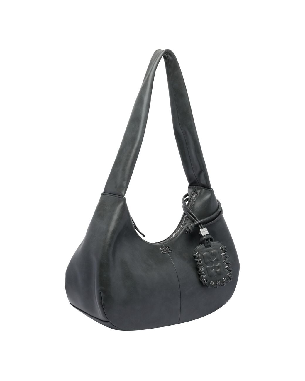 Ganni Black Medium Hobo Bag